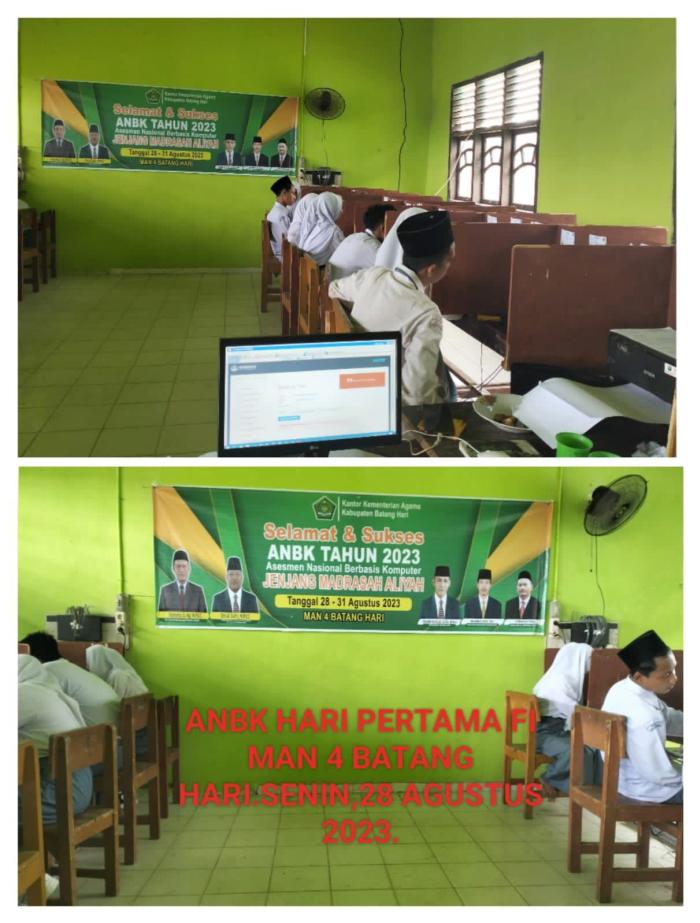 PELAKSANAAN ANBK TAHUN 2023 MAN 4 BATANG HARI BERJALAN LANCAR