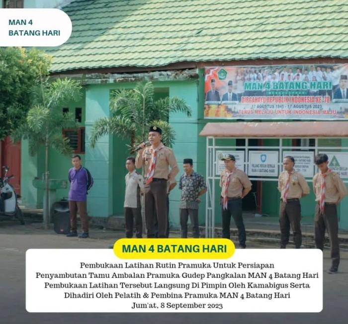 KEGIATAN PRAMUKA RUTIN MAN 4 BATANGHARI