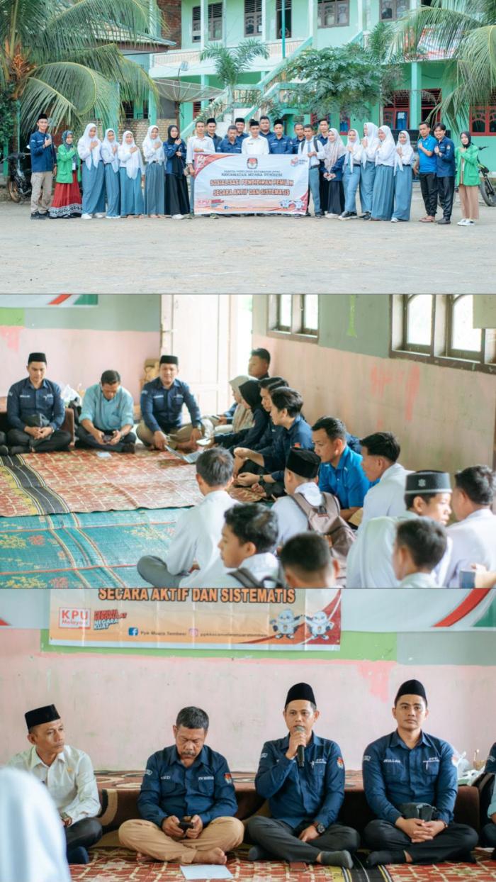 Sosialisasi Pendidikan Pemilih Secara Aktif Dan Sistematis Oleh Pantia Pemilihan Kecamatan ( PPK ) kecamatan Muara Tembesi di MAN 4 BatangHari