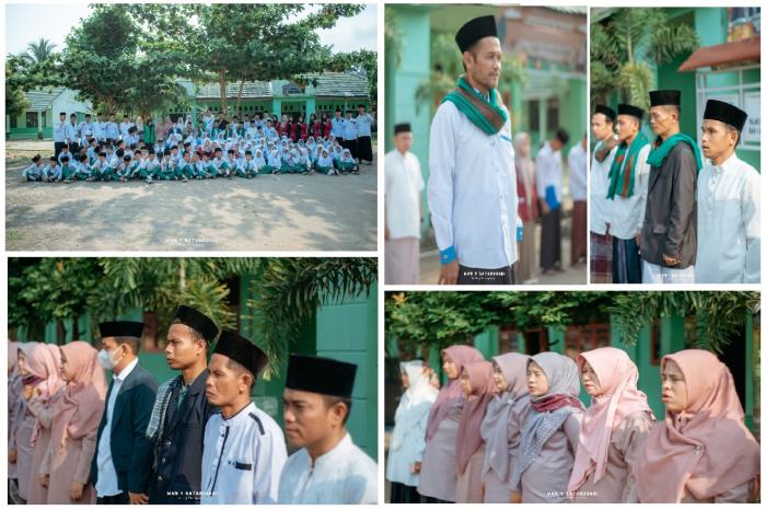 MAN 4 BATANGHARI GELAR UPACARA GABUNGAN DENGAN MIS NURUL JADID DAN PONDOK PESANTREN NURUL JADID DALAM RANGKA MEMPERINGATI HARI SANTRI NASIONAL 2023