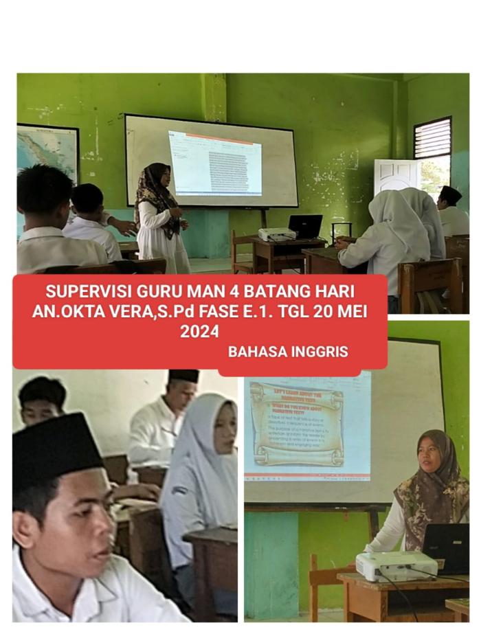 Kepala MAN 4 Batanghari melakukan supervisi terhadap Guru mata pelajaran
