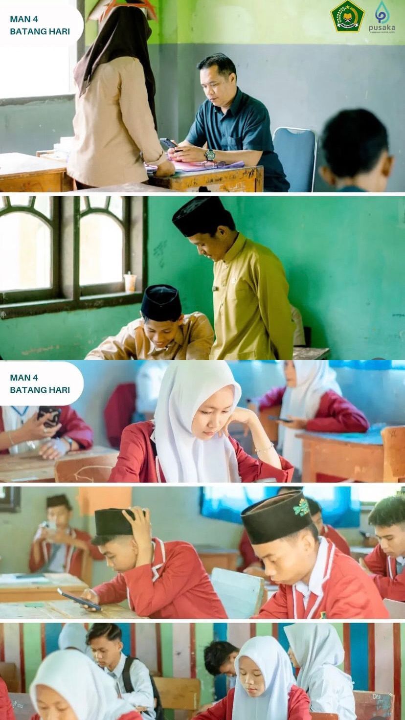 Pelaksanaan Ujian Akhir Semester Genap Tahun 2024 MAN 4 BATANGHARI