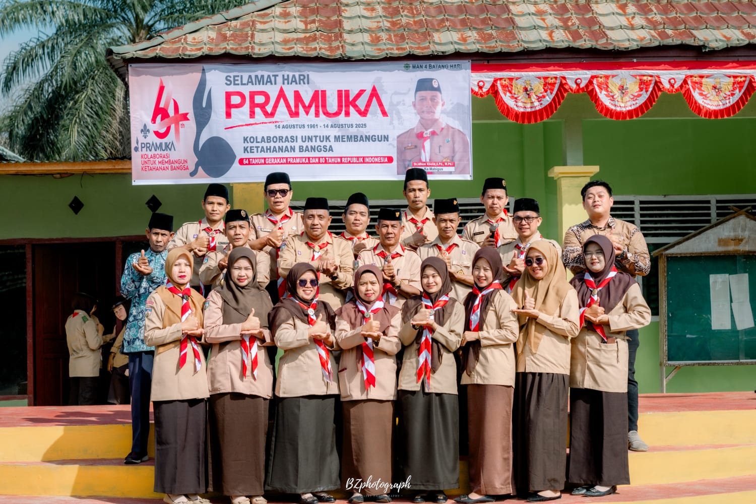 Upacara Hari Pramuka ke-64 di MAN 4 Batang Hari: Semangat Kolaborasi Membangun Ketahanan Bangsa